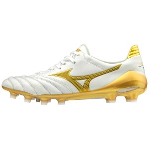 Mizuno Morelia Neo II Japan Ποδοσφαιρικα Παπουτσια Ανδρικα - Ασπρα/Χρυσο Χρωμα